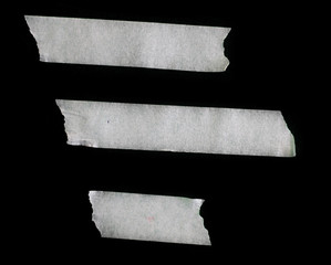 Adhesive tape set isolated on Black Background