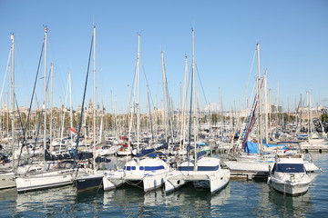 Fototapeta premium 2019, Spain, Reial Club Nàutic de Barcelona