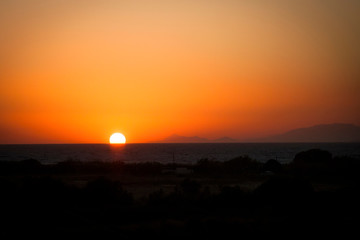 orange sunset by the sea