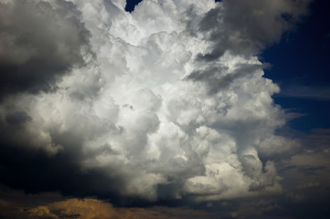 blue sky with white clouds