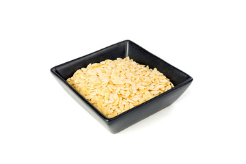 Handful of white dried dehydrated melon seeds pasta replacement