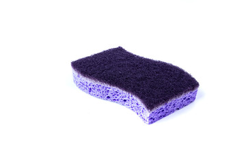 Rectangular purple cellulose washing sponges with coarse and soft sides