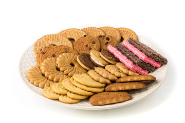 Plate full of mexican variety flavored cookies