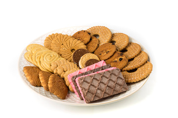 Plate full of mexican variety flavored cookies