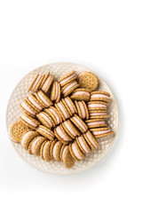 Plate full of mexican marshmallow sandwich cookies