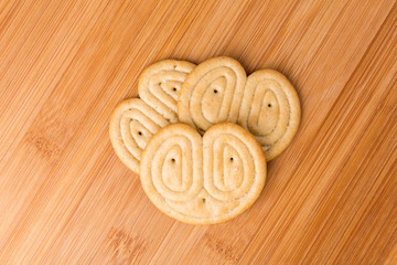 Several tasty hispanic snack cookies stacked together