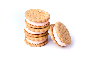 Several tasty hispanic snack cookies stacked together