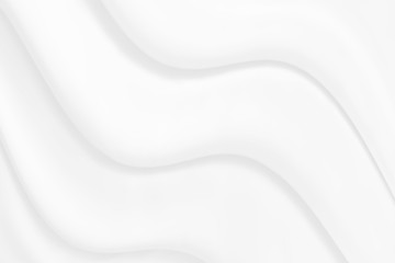 Obraz premium Background of white cloth with soft waves.