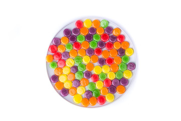 Assortment of varied colors and flavors hard candies