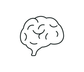 brain icon line vector eps