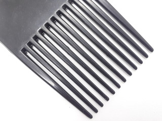 Black Big Short Hair Comb in White Isolated background