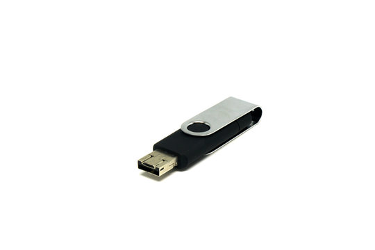 Flash drive usb isolated white background - technology mini carry on storage 