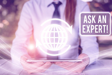 Writing note showing Ask An Expert. Business concept for confirmation that have read understand and...