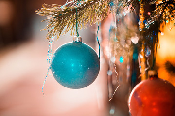 Christmas tree, balls, garland, toys, tree, decoration