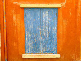 old window or door with retro style background.