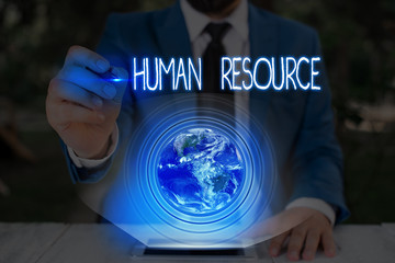 Conceptual hand writing showing Huanalysis Resource. Concept meaning the process of hiring and developing employees Elements of this image furnished by NASA