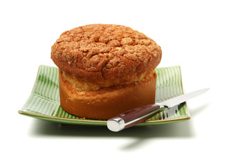 bread on white background