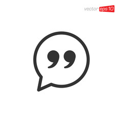 Quote Mark Icon Design Illustration