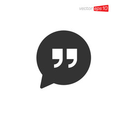 Quote Mark Icon Design Illustration