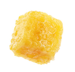 Piece of tasty fresh honeycomb isolated on white