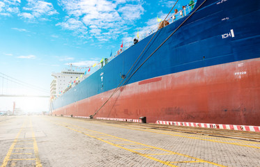 Ships in the harbor.