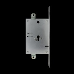 Lever tumbler lock on a black background