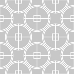 Geometric print. White pattern on gray seamless background