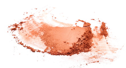 Face powder makeup, blusher, isolated on white background