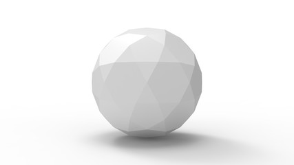 3d rendering of colored polyhedron models isolated in a studio background