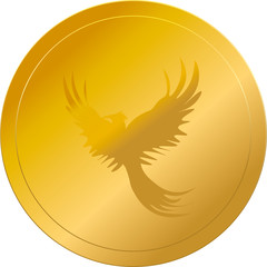mystical fantasy phönix gold coin