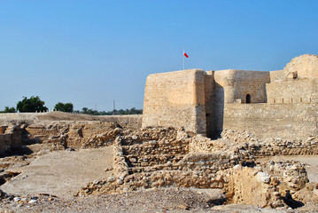 Bahrain National Castle view at sunny day
