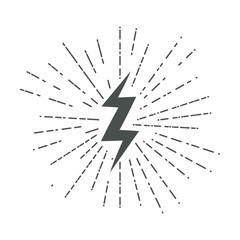 Lightning icons. Thunder. Lightning strike. Vector.