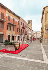 Deruta, Umbria (Italy) - The nice medieval stone village in Umbria region, with the famous ceramic production, during Christmas holidays.