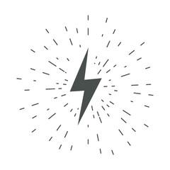 Lightning icons. Thunder. Lightning strike. Vector.