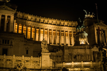 Obraz na płótnie Canvas Italy / Rome 14. December 2019 Vittoriano - a memorial complex erected in honor of Victor Emmanuel II