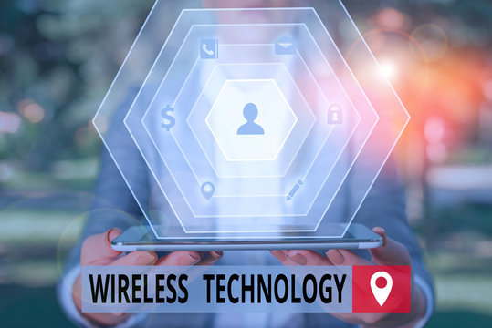Word writing text Wireless Technology. Business photo showcasing a technology that allows wireless communication