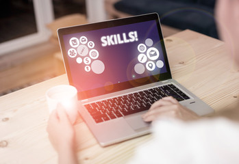 Word writing text Skills. Business photo showcasing ability do something very well by nature