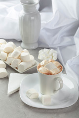 Hot chocolate with marshmallows.