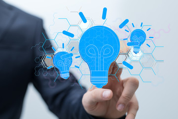 Innovative idea in business - hand concept design..