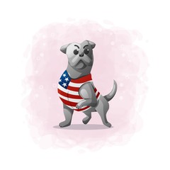Cartoon Cute Dog Illustration Vector