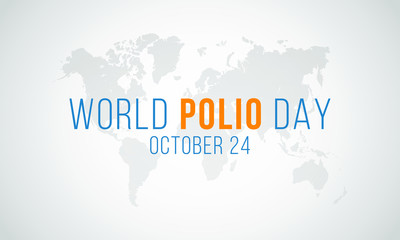 Vector illustration on the theme of world Polio day on October 24th