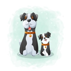 Cartoon Cute Dog Illustration Vector