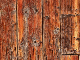 Wooden boards assembled as a wall