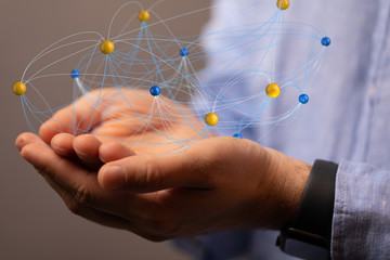 Social Networking illustration team group