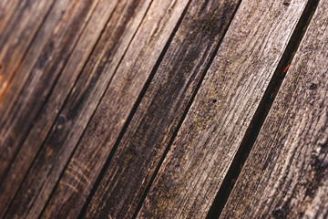 Diagonal pattern of worn hardwood flooring as background