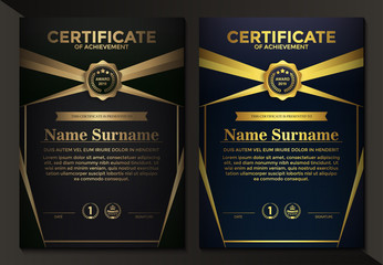 Membership certificate best award diploma set.