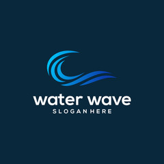 Obraz premium Ocean Waves logo design Vector