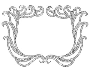 Frame for antistress coloring book for adults.