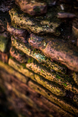 stone wall in Rome Italy