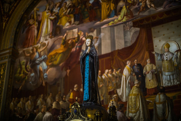 Italy / Rome 14. December 2019  Murals in the temple of St. Peter